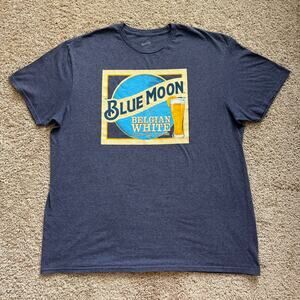 Blue Moon Graphic Tee, Size XL Beer T-shirt Casual